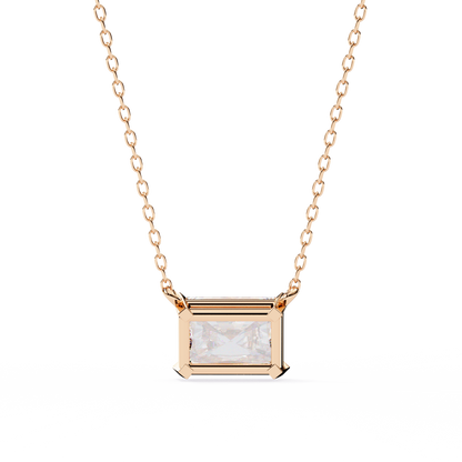 Radiant Emerald-Cut Diamond Pendant
