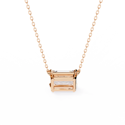 Radiant Emerald-Cut Diamond Pendant