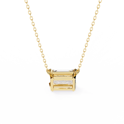 Radiant Emerald-Cut Diamond Pendant