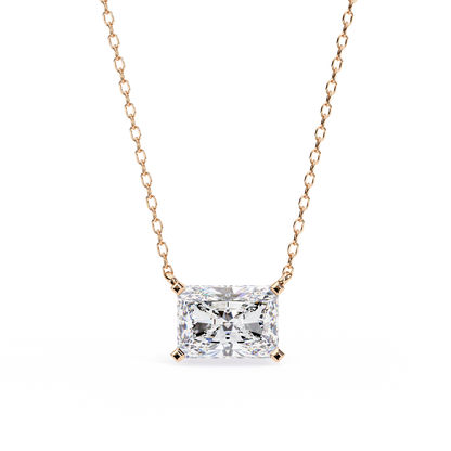 Radiant Emerald-Cut Diamond Pendant