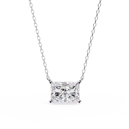 Radiant Emerald-Cut Diamond Pendant