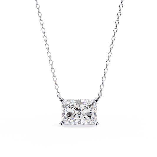 Radiant Emerald-Cut Diamond Pendant