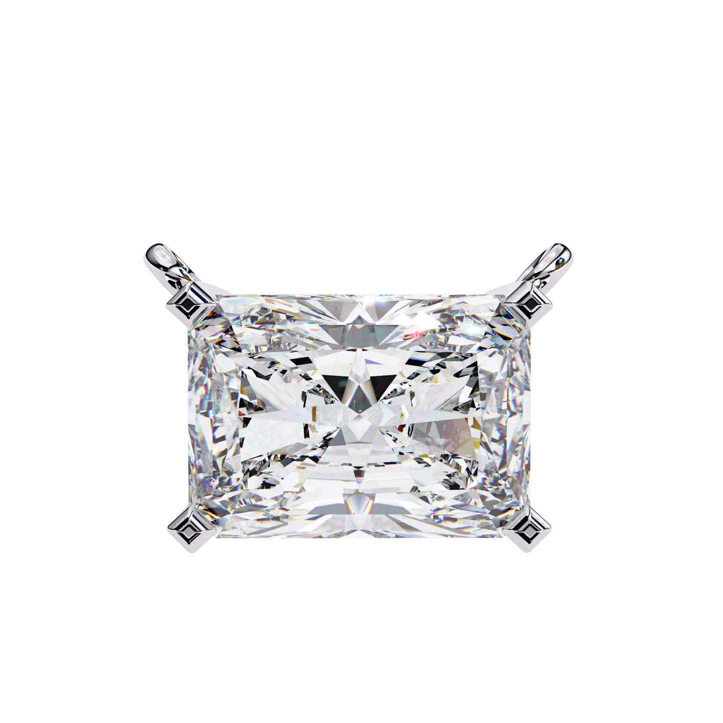 Radiant Emerald-Cut Diamond Pendant