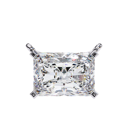 Radiant Emerald-Cut Diamond Pendant