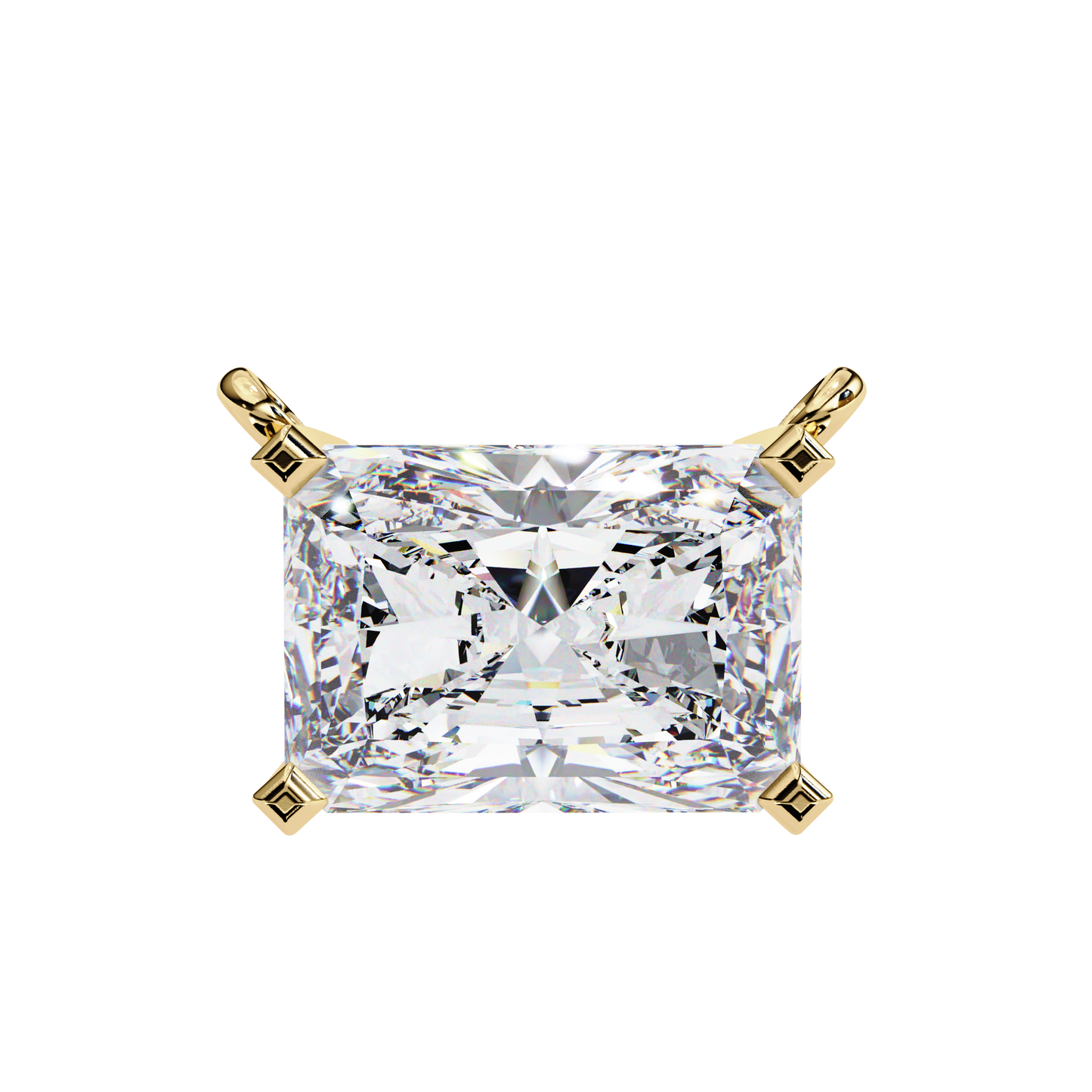 Radiant Emerald-Cut Diamond Pendant