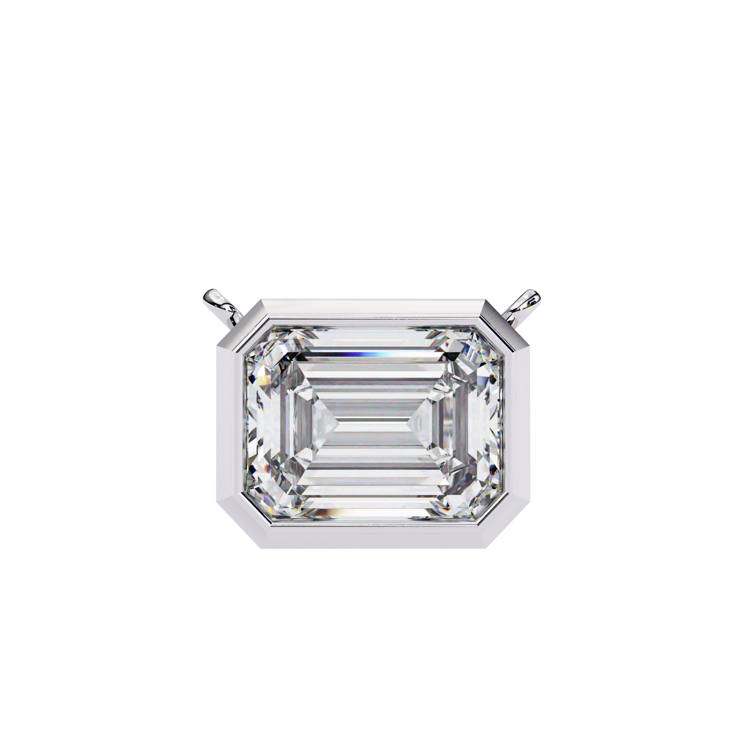 Regal Emerald Cut Solitaire Pendant