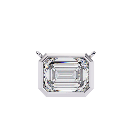 Regal Emerald Cut Solitaire Pendant