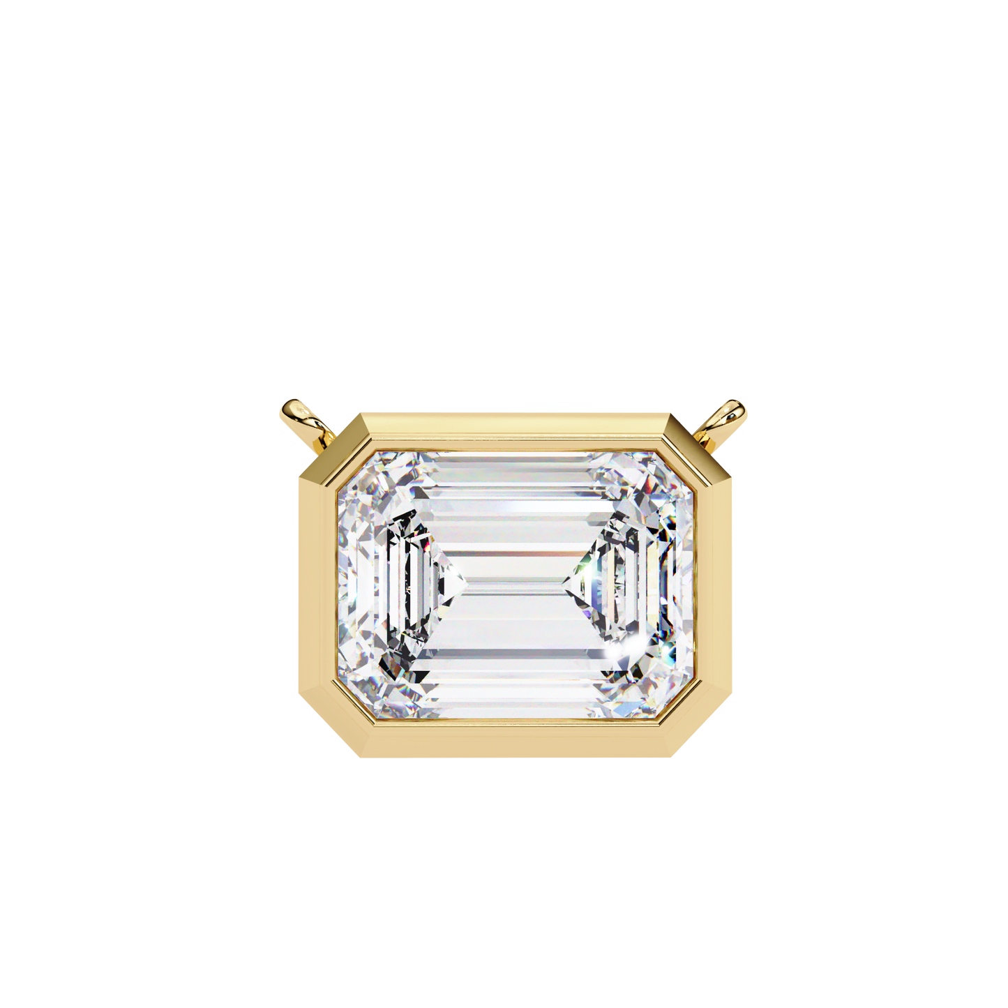Regal Emerald Cut Solitaire Pendant
