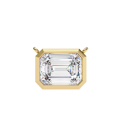 Regal Emerald Cut Solitaire Pendant
