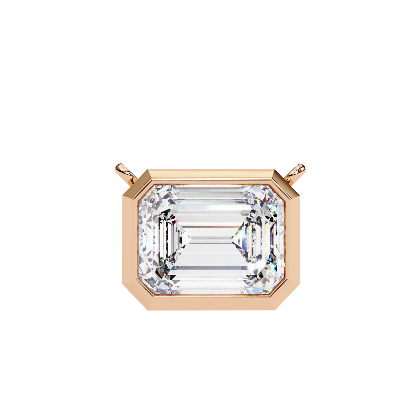 Regal Emerald Cut Solitaire Pendant