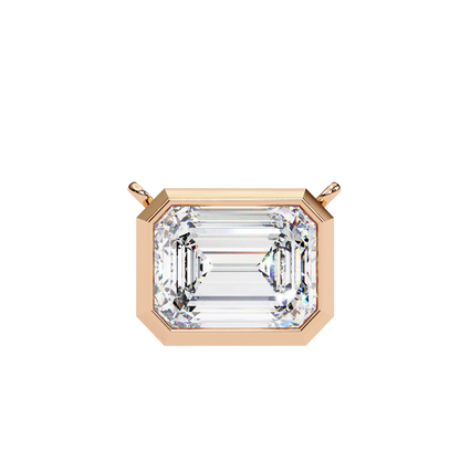 Regal Emerald Cut Solitaire Pendant