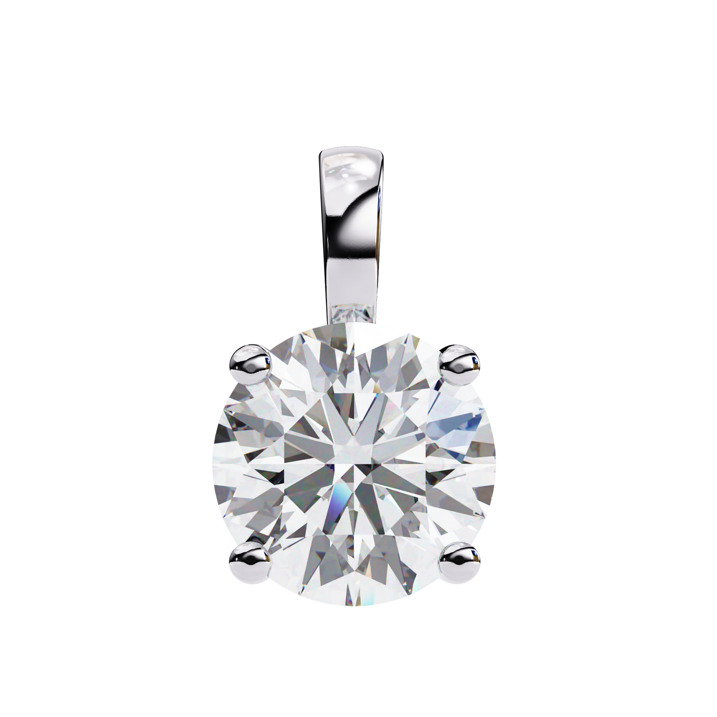 Radiant Solitaire Diamond Pendant