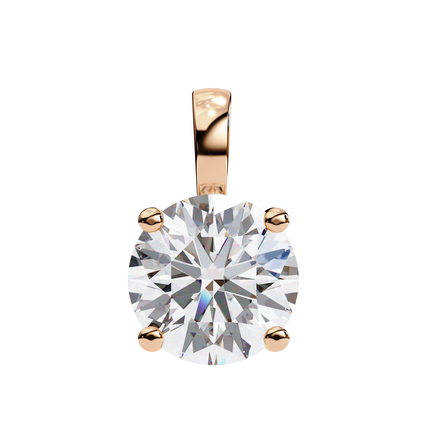Radiant Solitaire Diamond Pendant