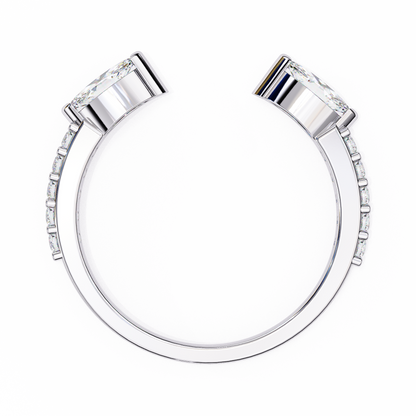 Open Twin Marquise Diamond Ring
