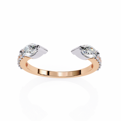 Open Twin Marquise Diamond Ring