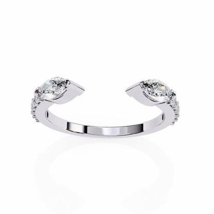 Open Twin Marquise Diamond Ring