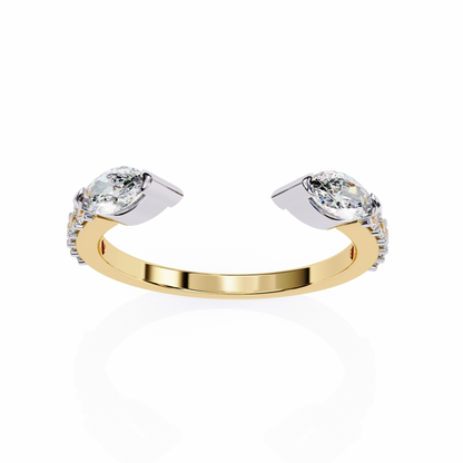 Open Twin Marquise Diamond Ring