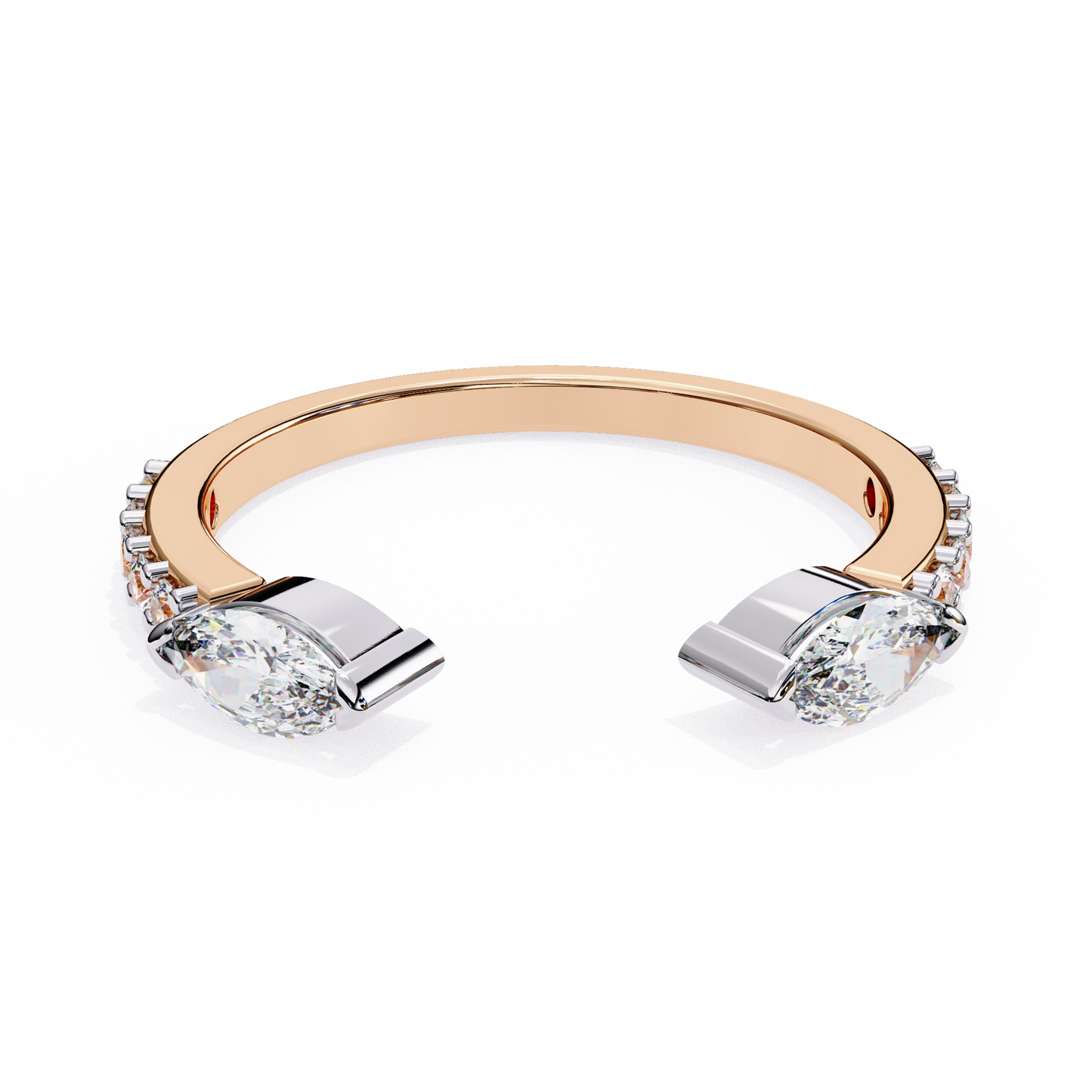 Open Twin Marquise Diamond Ring