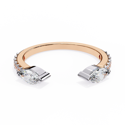 Open Twin Marquise Diamond Ring