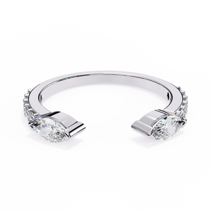 Open Twin Marquise Diamond Ring