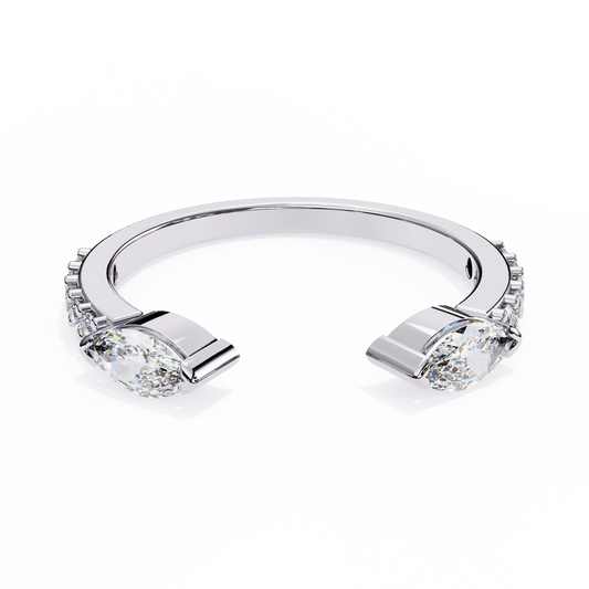 Open Twin Marquise Diamond Ring