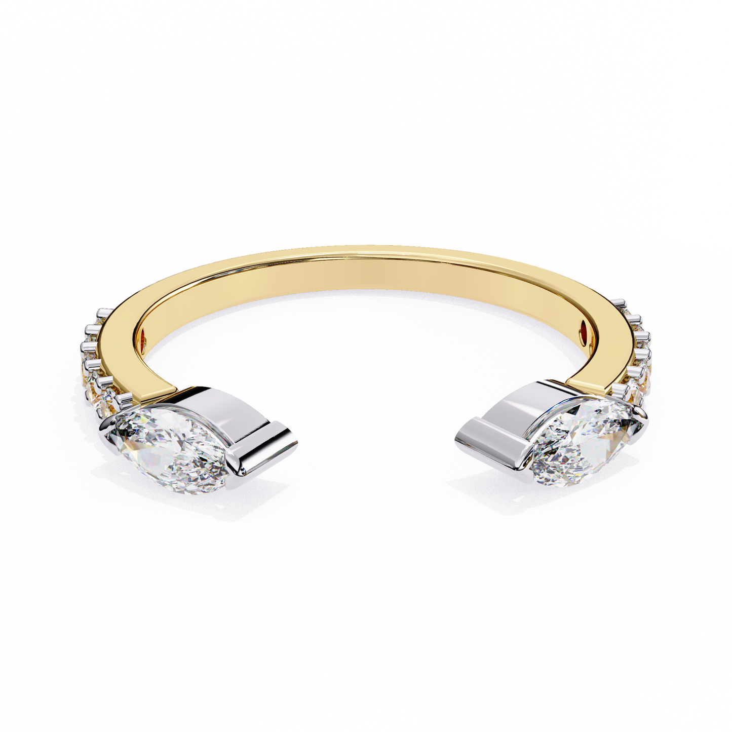 Open Twin Marquise Diamond Ring