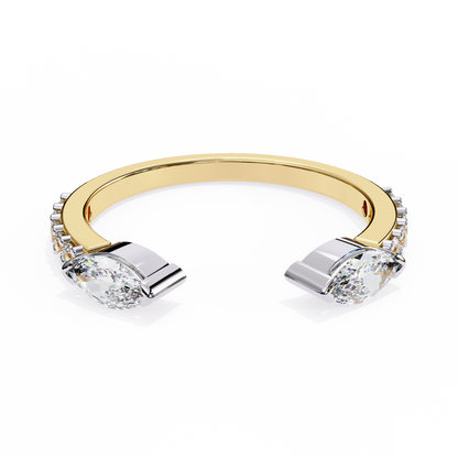 Open Twin Marquise Diamond Ring