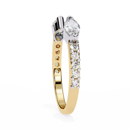 Open Twin Marquise Diamond Ring