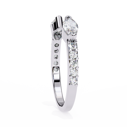 Open Twin Marquise Diamond Ring