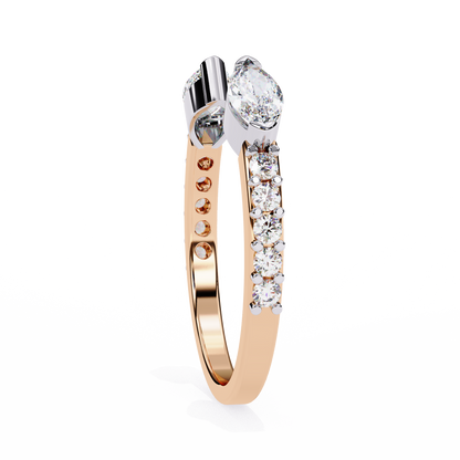 Open Twin Marquise Diamond Ring