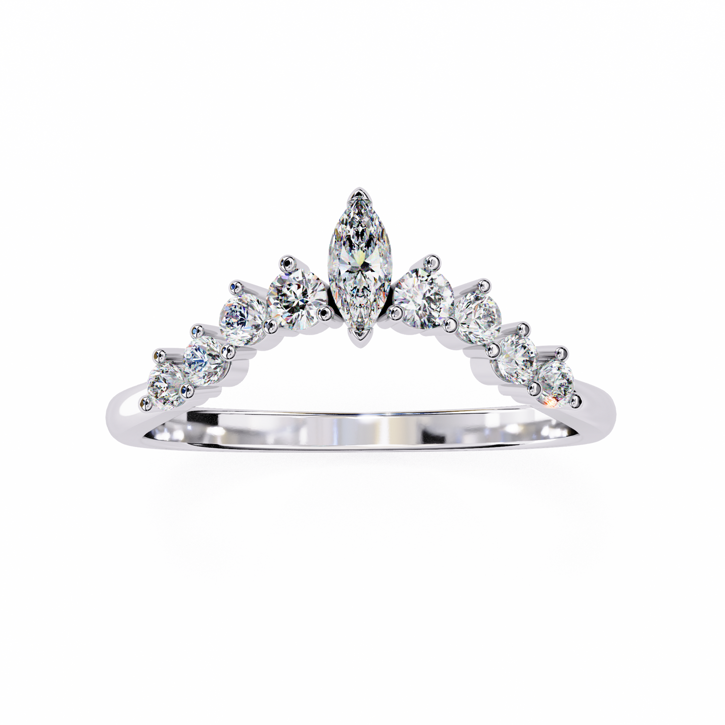 Marquise Crown Diamond Ring