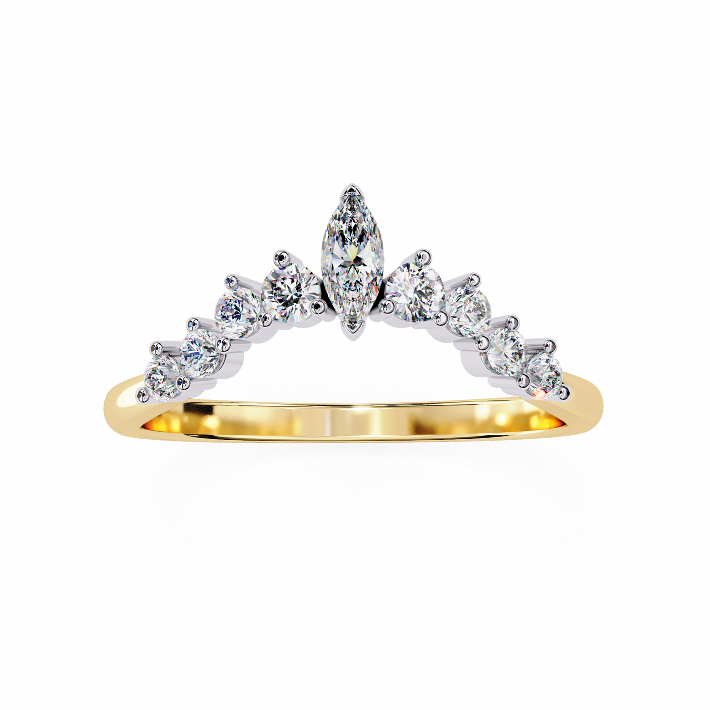 Marquise Crown Diamond Ring
