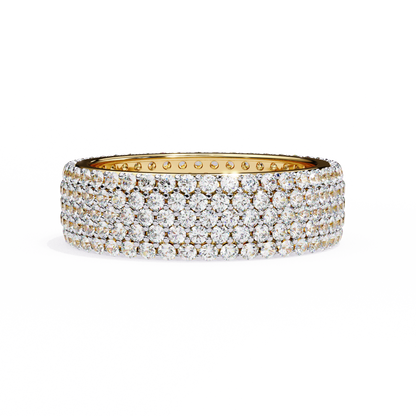 Multi-Row Pavé Diamond Eternity Band Ring
