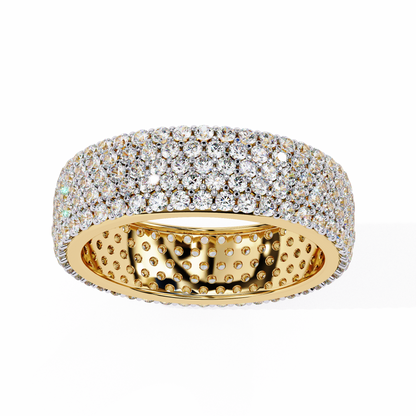 Multi-Row Pavé Diamond Eternity Band Ring