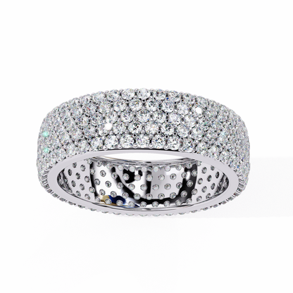 Multi-Row Pavé Diamond Eternity Band Ring