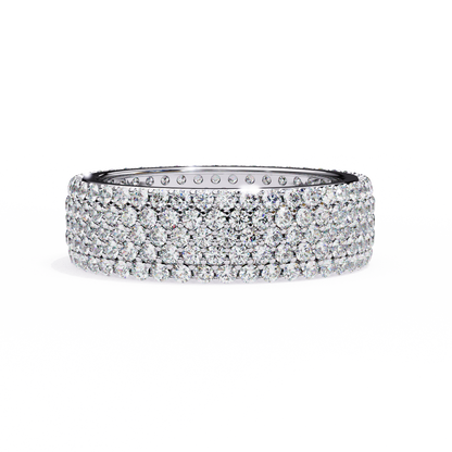 Multi-Row Pavé Diamond Eternity Band Ring