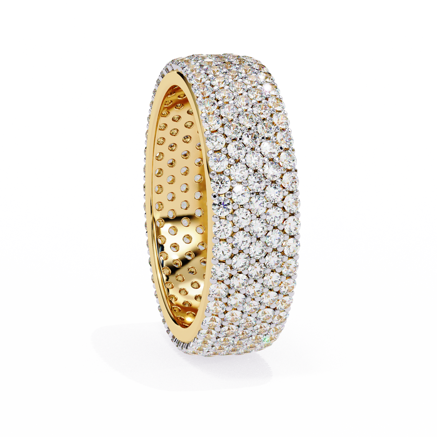 Multi-Row Pavé Diamond Eternity Band Ring