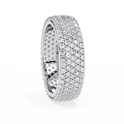 Multi-Row Pavé Diamond Eternity Band Ring