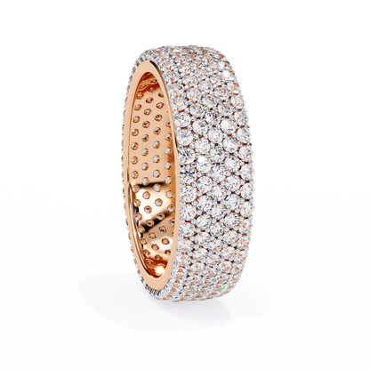Multi-Row Pavé Diamond Eternity Band Ring