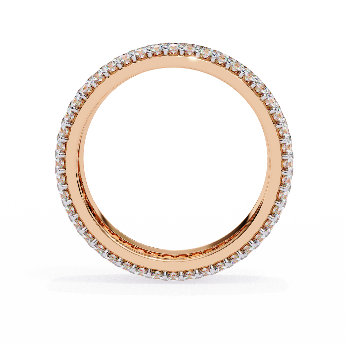 Multi-Row Pavé Diamond Eternity Band Ring