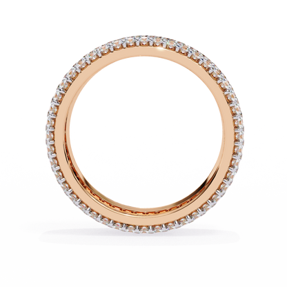 Multi-Row Pavé Diamond Eternity Band Ring