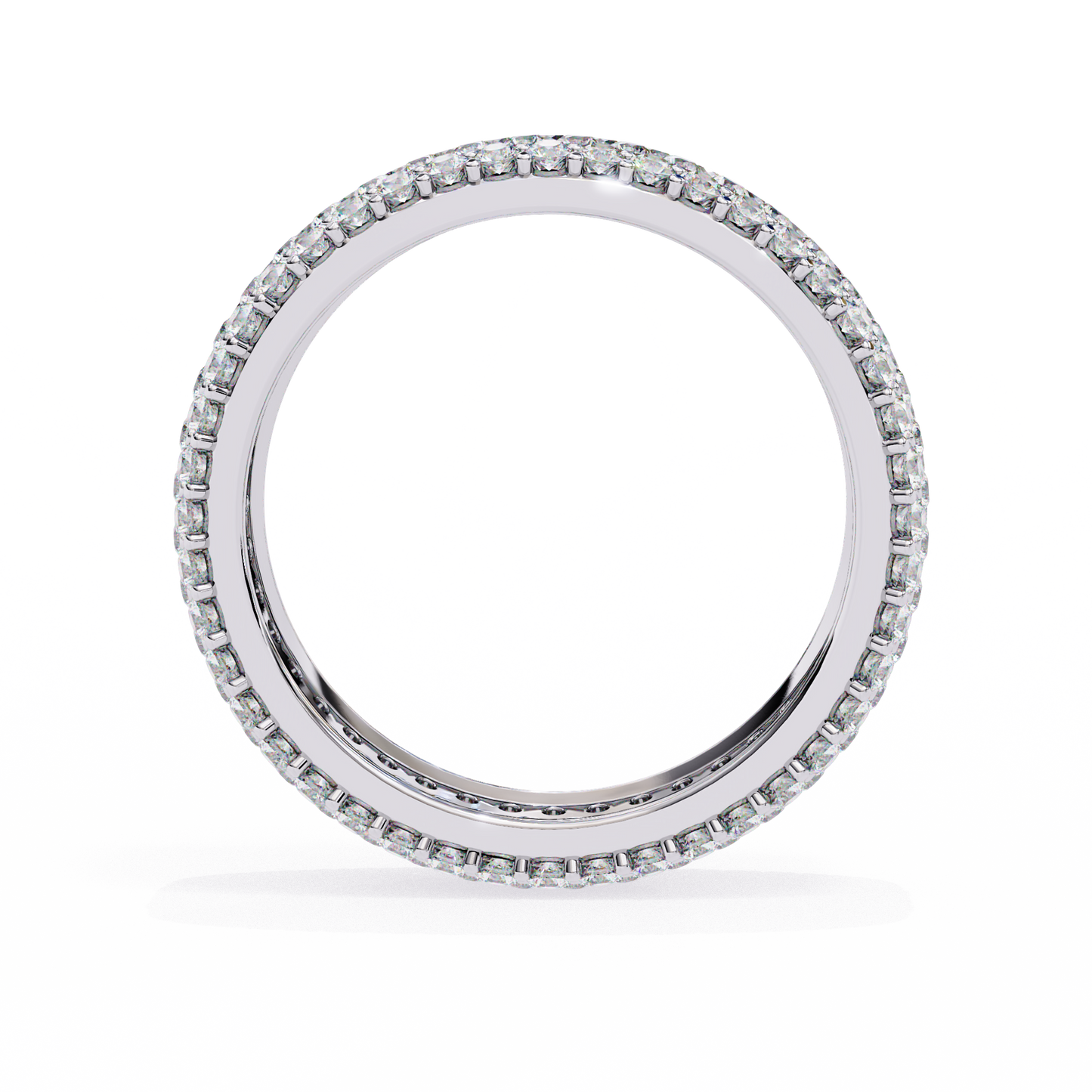 Multi-Row Pavé Diamond Eternity Band Ring