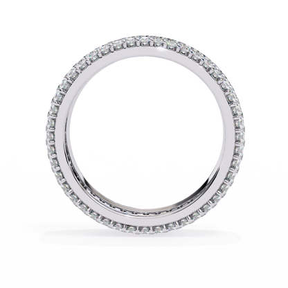 Multi-Row Pavé Diamond Eternity Band Ring