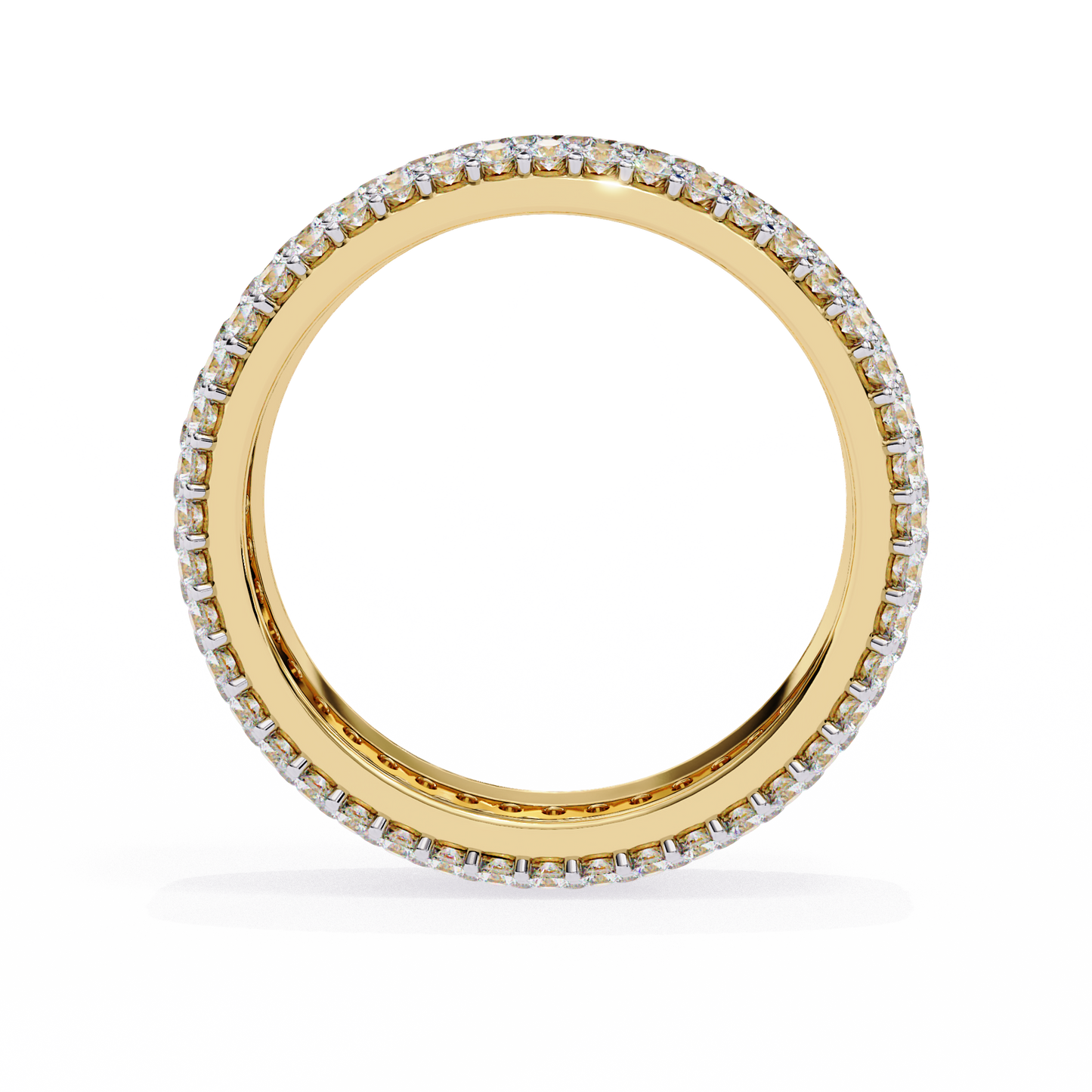 Multi-Row Pavé Diamond Eternity Band Ring