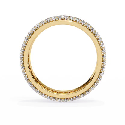 Multi-Row Pavé Diamond Eternity Band Ring