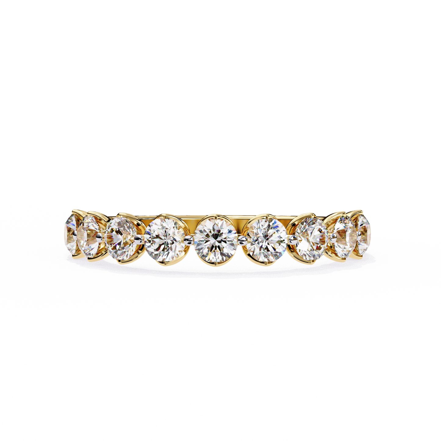 Half Eternity Round Diamond Band Ring