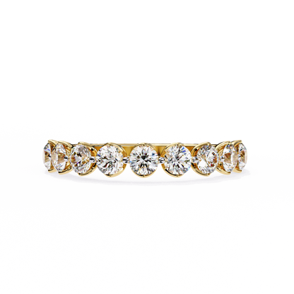 Half Eternity Round Diamond Band Ring