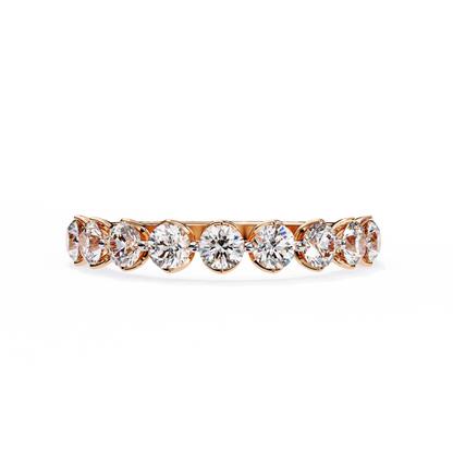 Half Eternity Round Diamond Band Ring