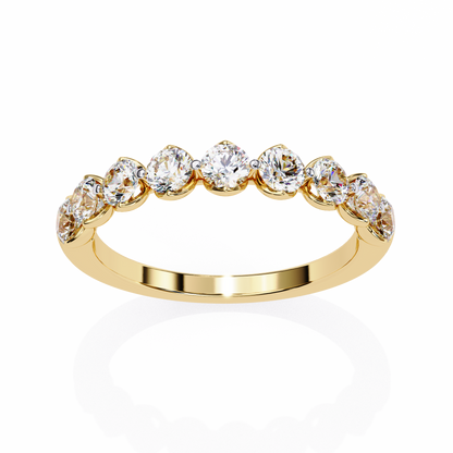 Half Eternity Round Diamond Band Ring