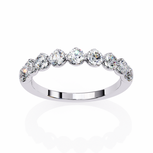 Half Eternity Round Diamond Band Ring